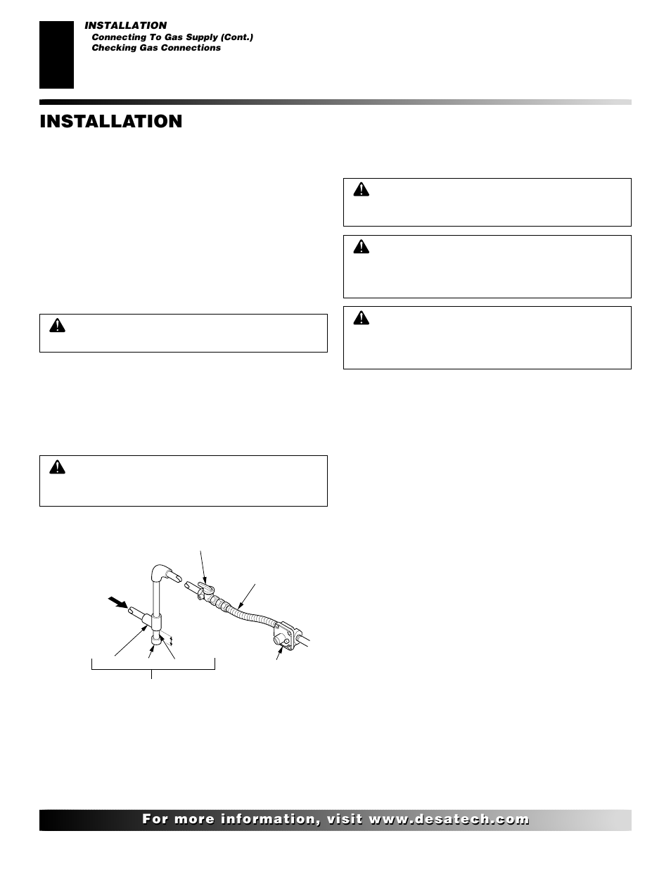 Installation, Continued | Desa CLD3018PT User Manual | Page 12 / 36