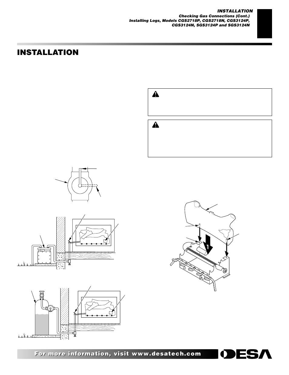 Installation, Continued | Desa CLD3018PT User Manual | Page 13 / 36