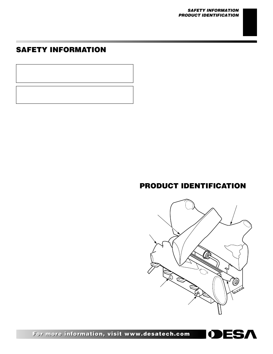 Safety information, Product identification, Continued | Desa CLD3018PT User Manual | Page 3 / 36