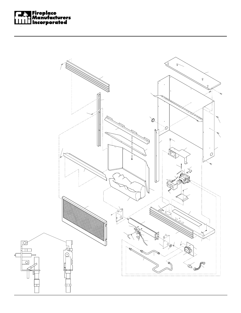 Propane/lp vent-free fireplace system, Illustrated parts breakdown, Fmh26tp | Desa FMH26TP User Manual | Page 24 / 28