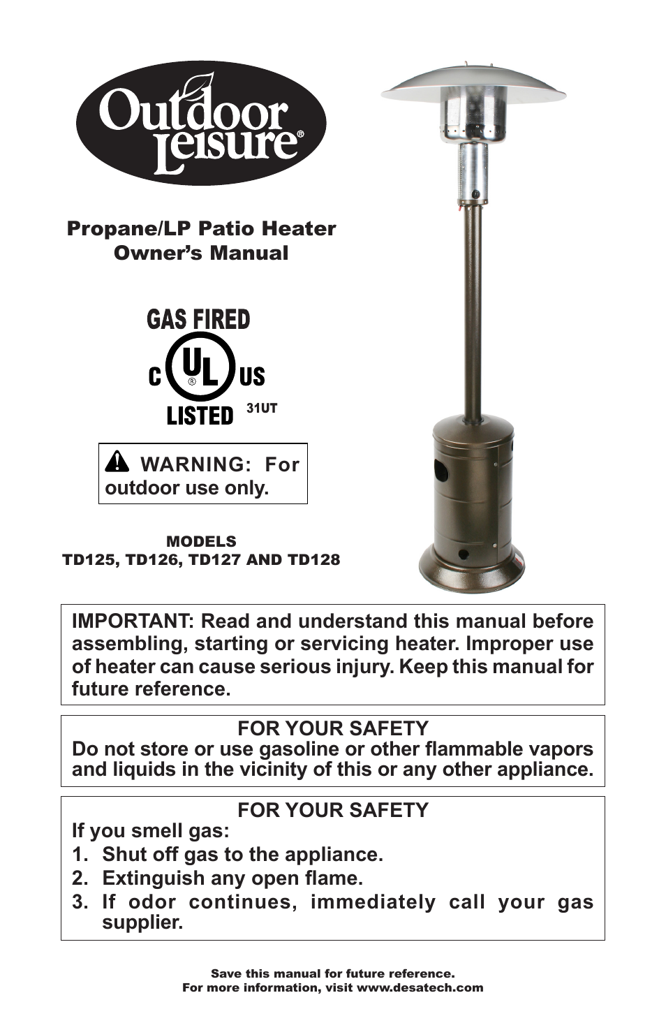 Desa Td125 User Manual | 48 pages