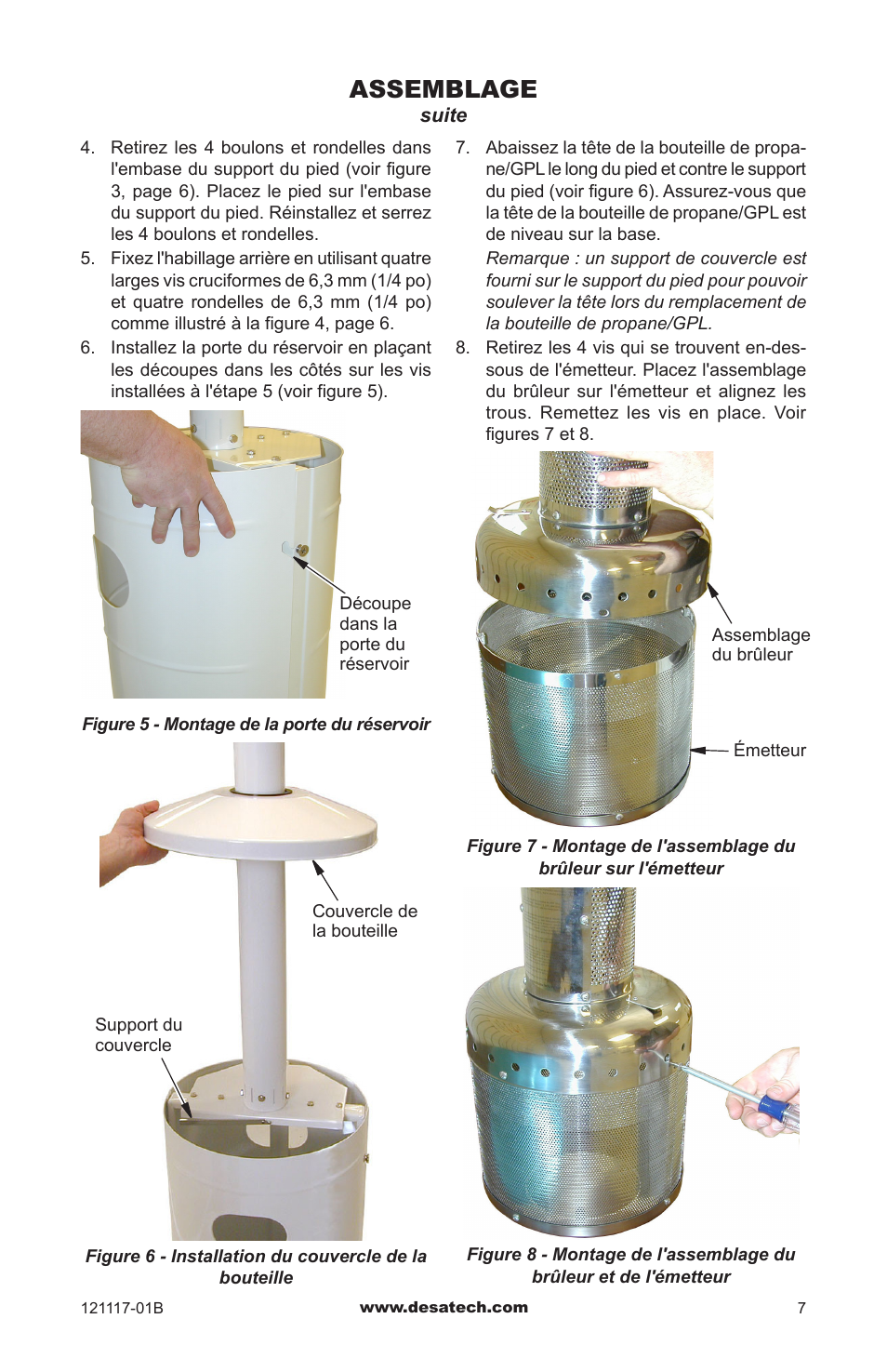 Assemblage | Desa Td125 User Manual | Page 39 / 48