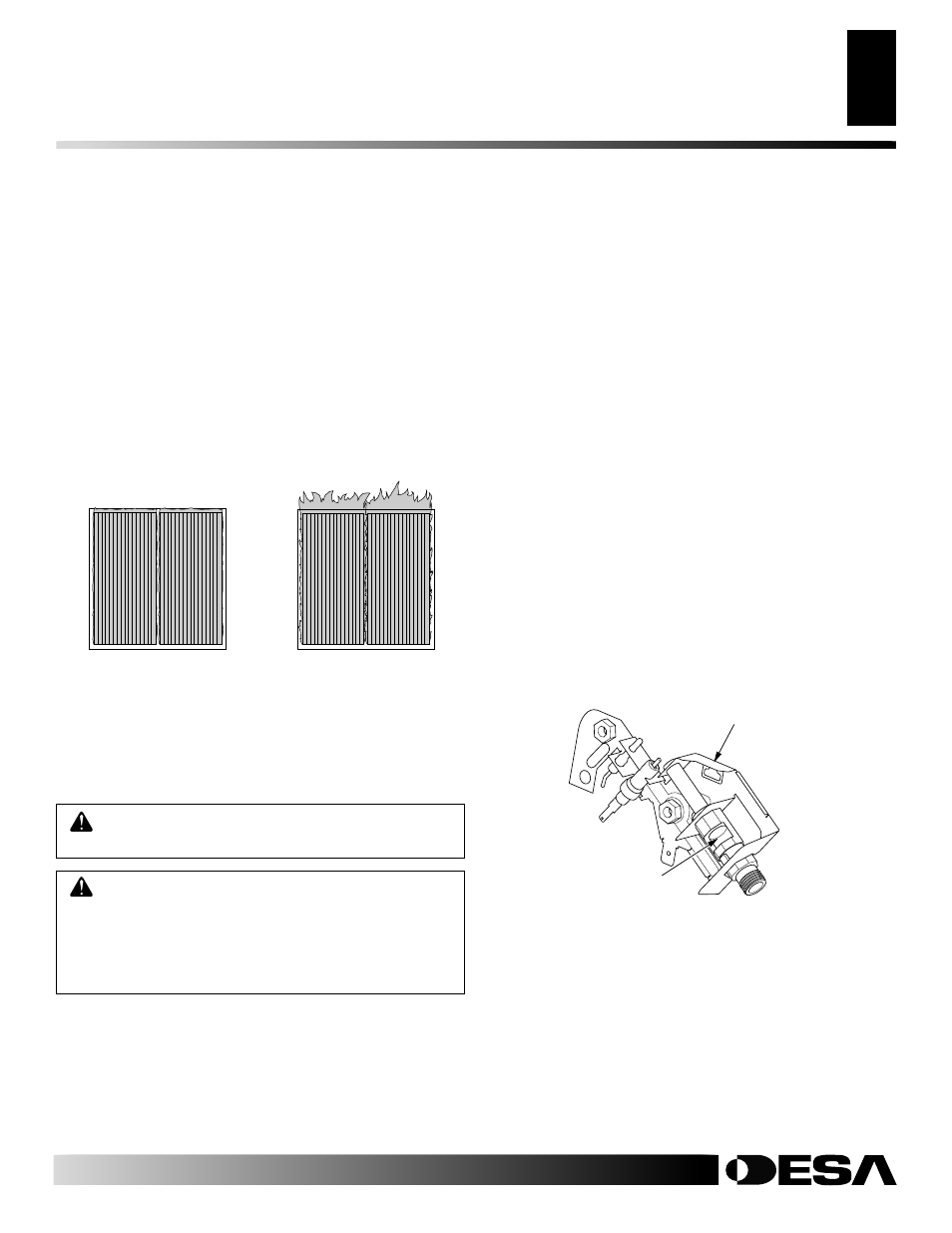 Cleaning and maintenance, Inspecting burner, Continued | Desa VP600BA  EN User Manual | Page 15 / 34