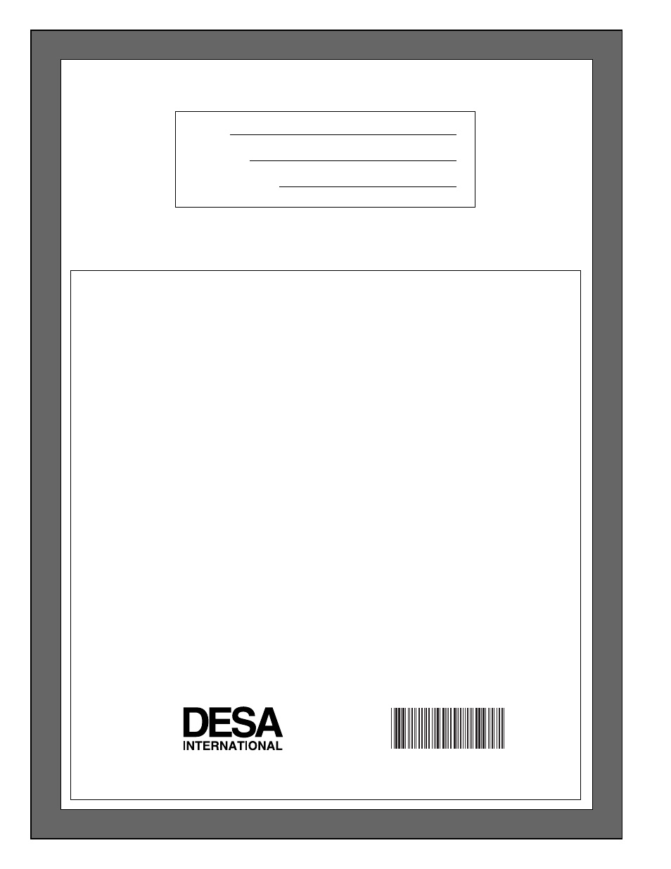 Warranty information | Desa CGN20 User Manual | Page 24 / 24