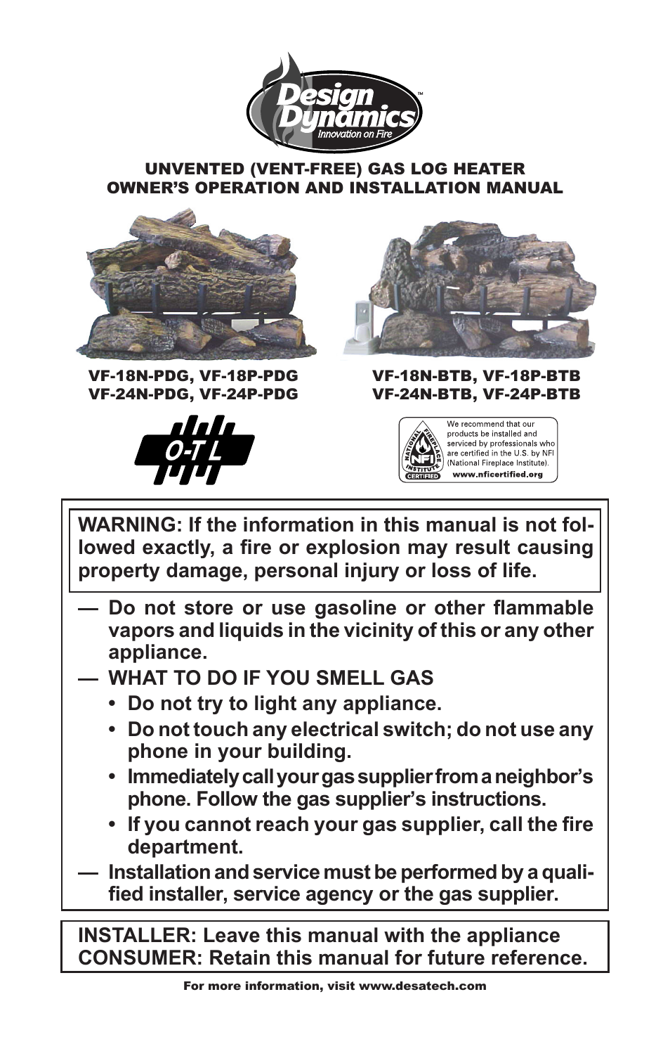 Desa VF-24N-BTB User Manual | 32 pages