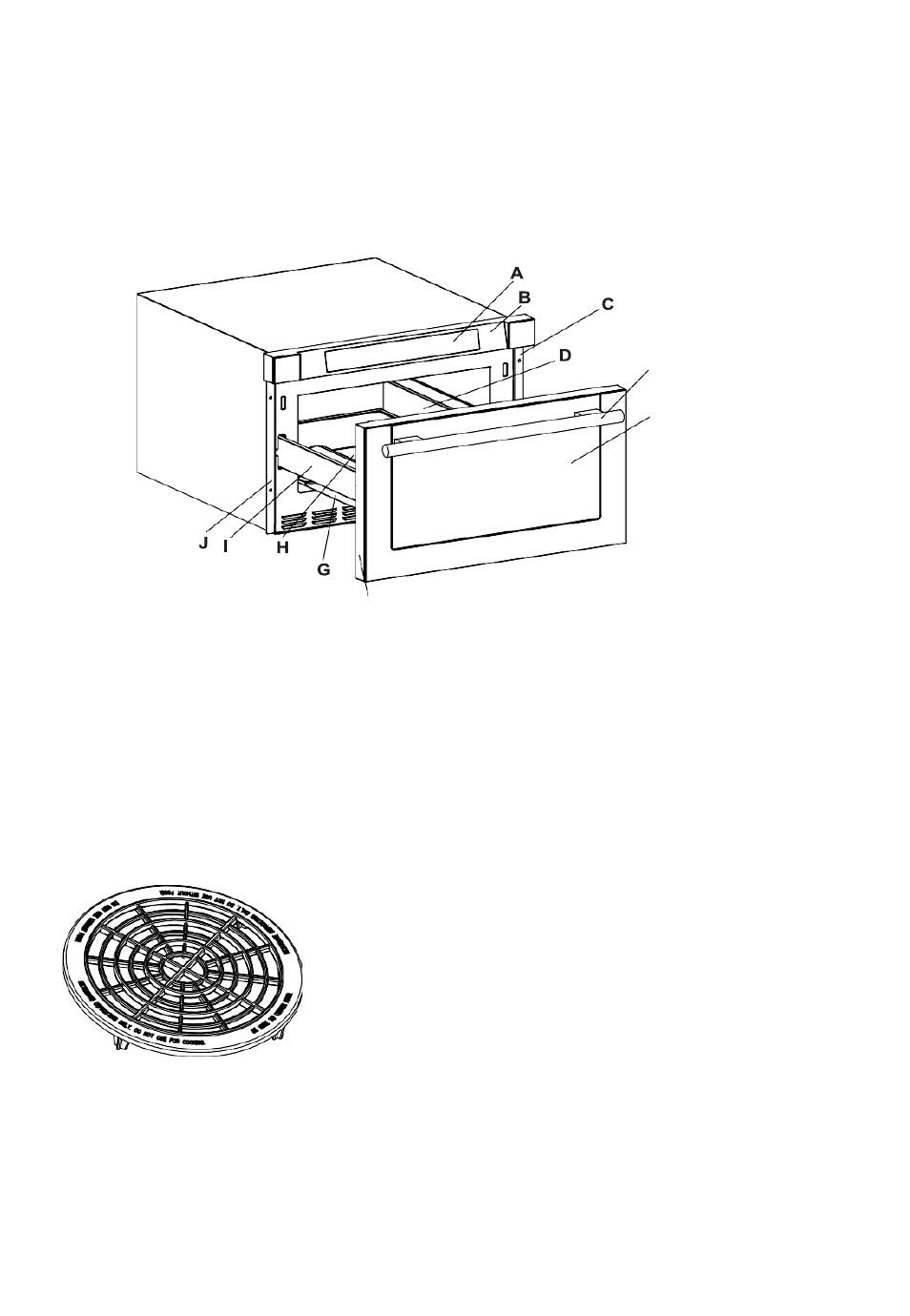 Installation de votre four, Noms des pièces et accessoires du four | Summit 1.2 cu. ft. Built-In Drawer Microwave Installation Guide User Manual | Page 29 / 42