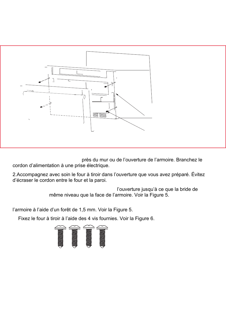 Installation du tiroir à micro- ondes | Summit 1.2 cu. ft. Built-In Drawer Microwave Installation Guide User Manual | Page 30 / 42