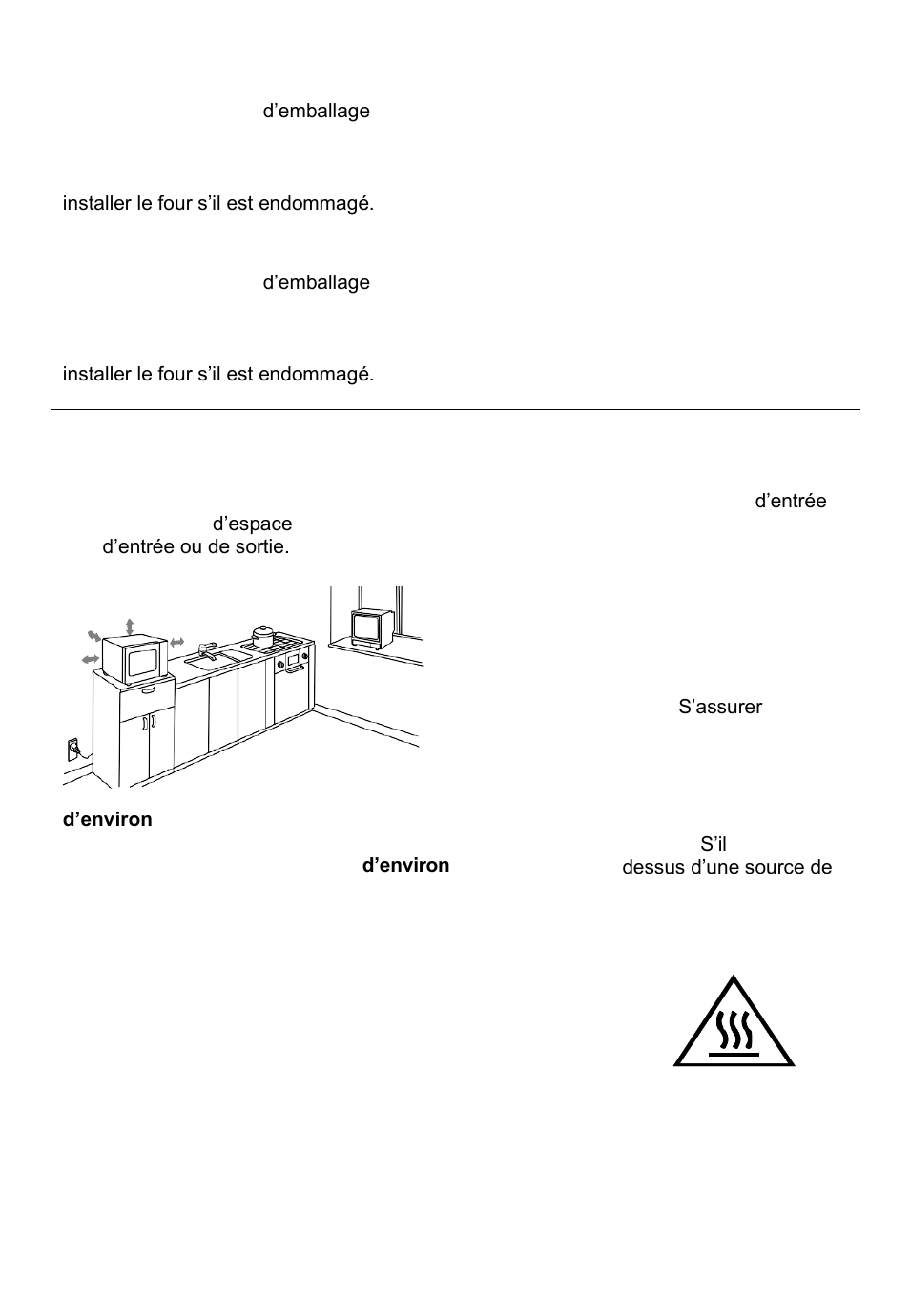 Installation sur comptoir, Installation | Summit 1.2 cu. ft. Built-In Drawer Microwave Installation Guide User Manual | Page 31 / 42