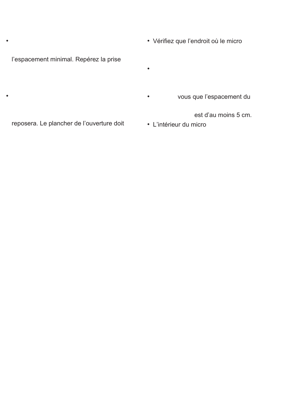 Dimensions et espacements | Summit 1.2 cu. ft. Built-In Drawer Microwave Installation Guide User Manual | Page 32 / 42