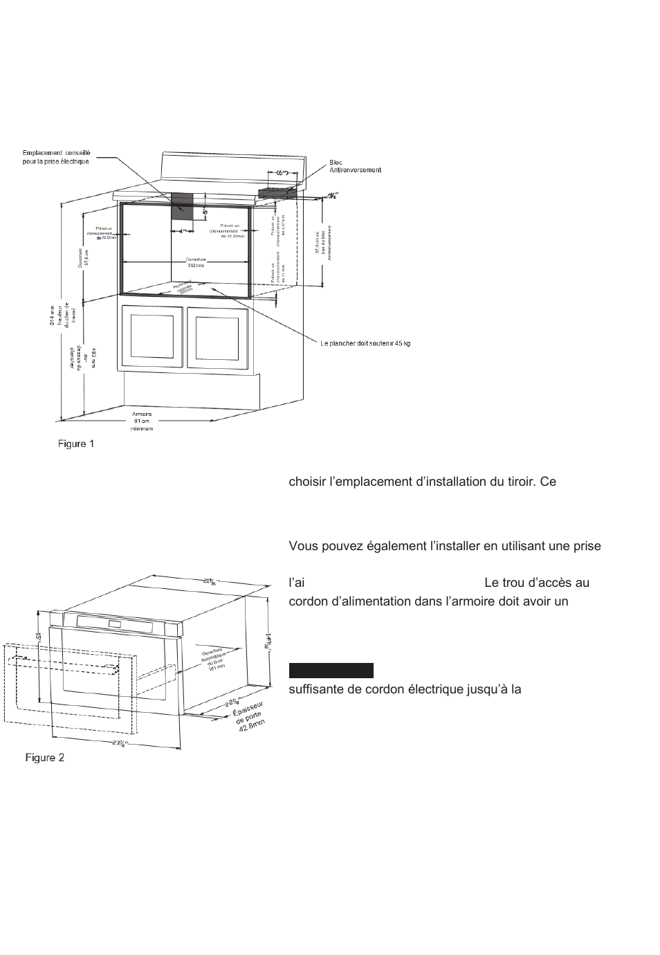 Dimensions du tiroir à micro- ondes | Summit 1.2 cu. ft. Built-In Drawer Microwave Installation Guide User Manual | Page 33 / 42
