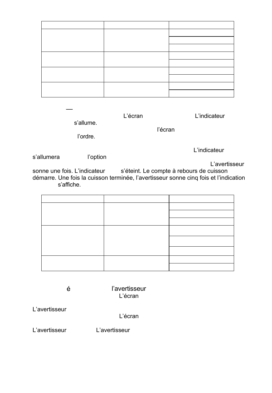 Menu auto — ramollir, Activation/d sactivation de l’avertisseur | Summit 1.2 cu. ft. Built-In Drawer Microwave Installation Guide User Manual | Page 39 / 42