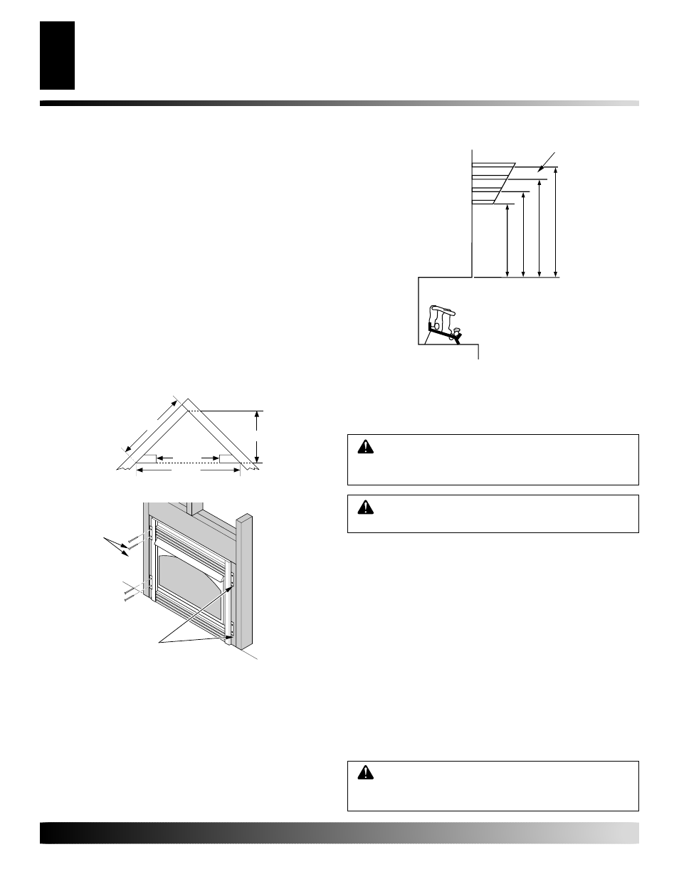 Installation, Continued, Installing gas piping to fireplace location | Installation items needed, Mantel clearances for built-in installation | Desa VSGF28NVA User Manual | Page 10 / 36