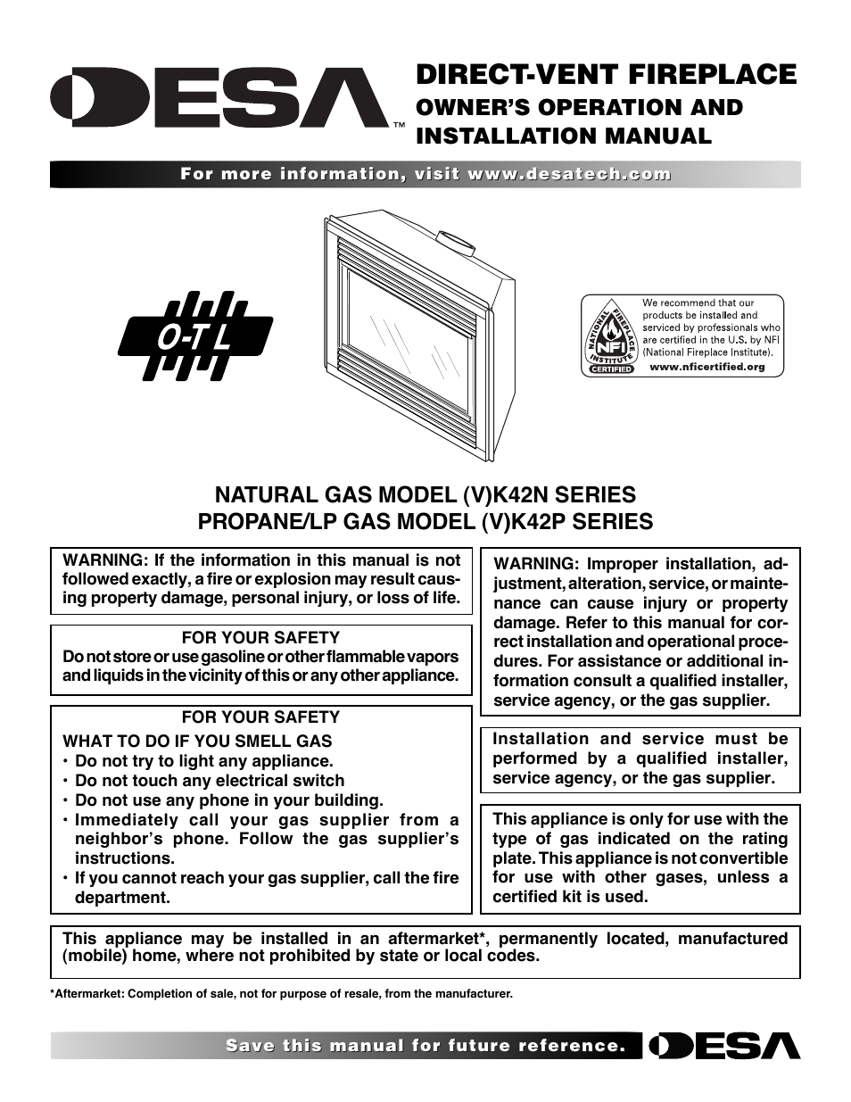 Desa (V)K42P SERIES User Manual | 40 pages