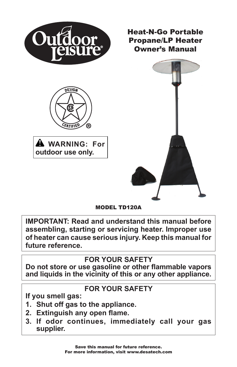 Desa TD120A User Manual | 24 pages