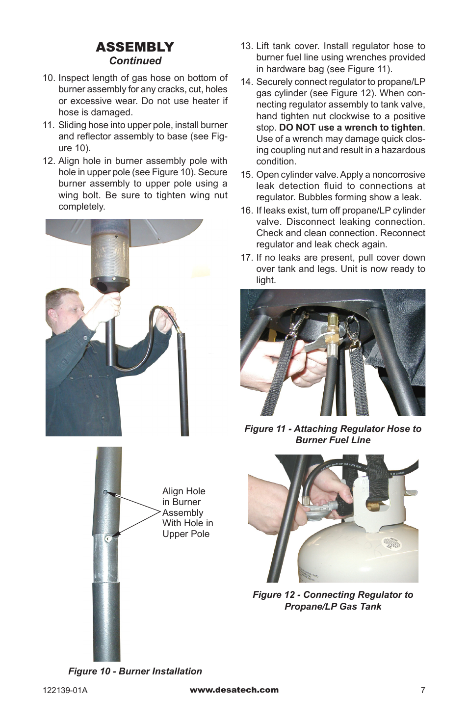 Assembly | Desa TD120A User Manual | Page 7 / 24