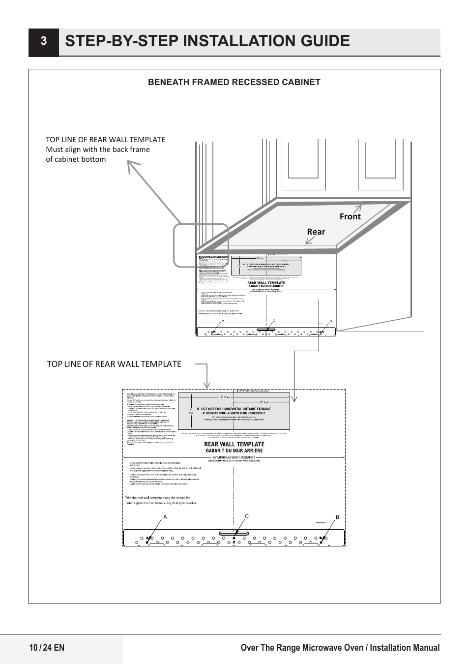 Step-by-step installation guide | Beko 24 Inch Built-In Microwave Installation Instructions User Manual | Page 10 / 44