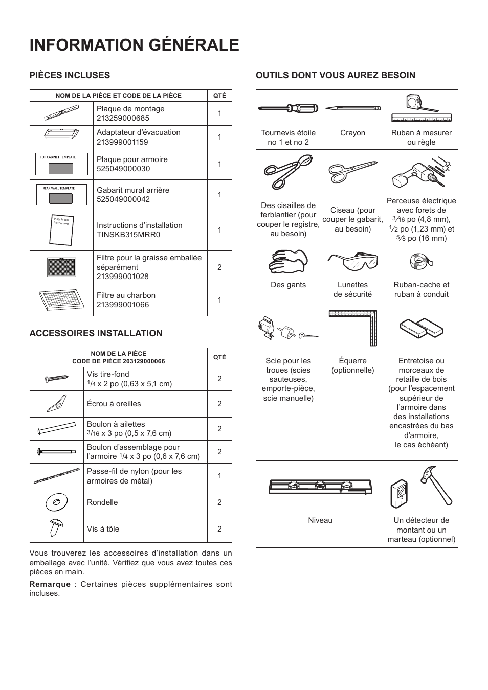 Information générale | Beko 24 Inch Built-In Microwave Installation Instructions User Manual | Page 27 / 44