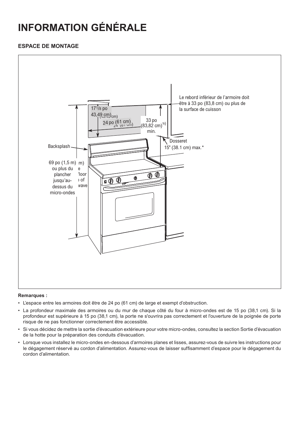 Information générale | Beko 24 Inch Built-In Microwave Installation Instructions User Manual | Page 28 / 44