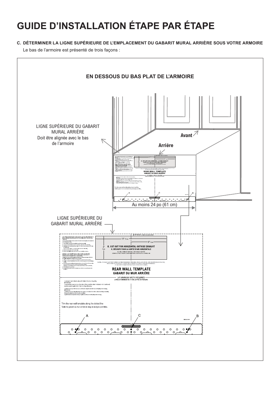 Guide d’installation étape par étape | Beko 24 Inch Built-In Microwave Installation Instructions User Manual | Page 30 / 44