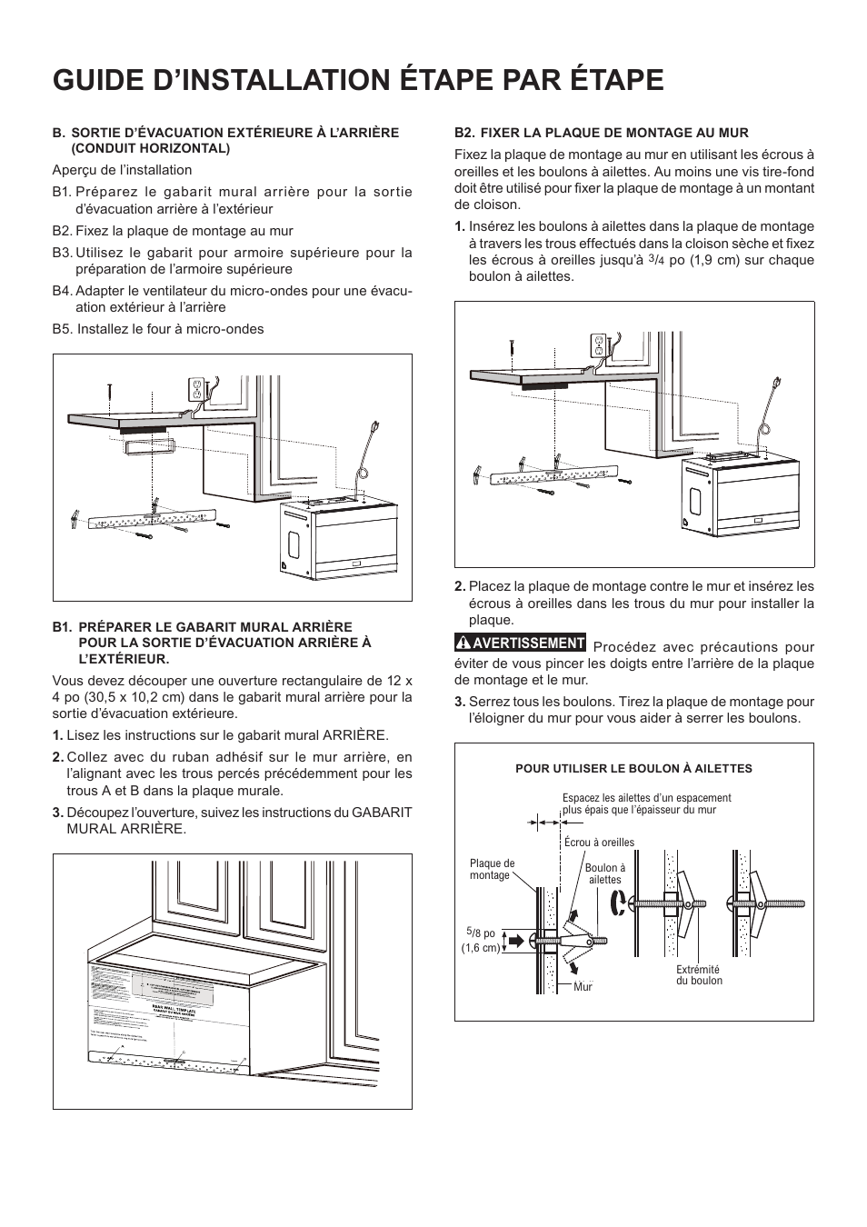 Guide d’installation étape par étape | Beko 24 Inch Built-In Microwave Installation Instructions User Manual | Page 37 / 44