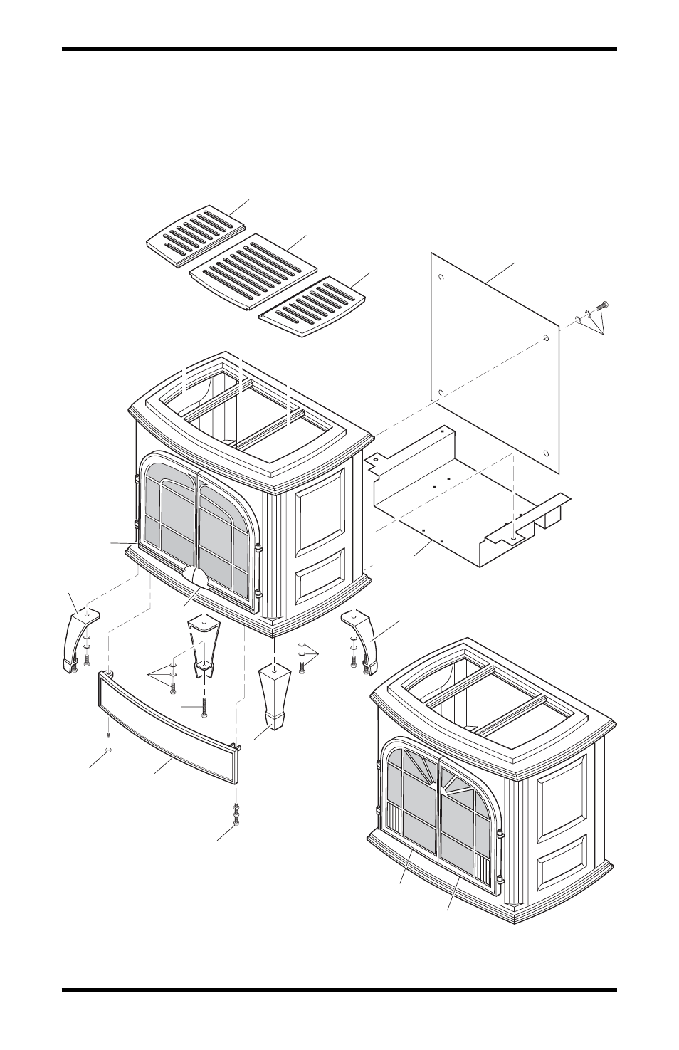 Illustrated parts breakdown, Indicates color suffix designation) | Desa SVYD18NRA/PRA SERIES User Manual | Page 24 / 28