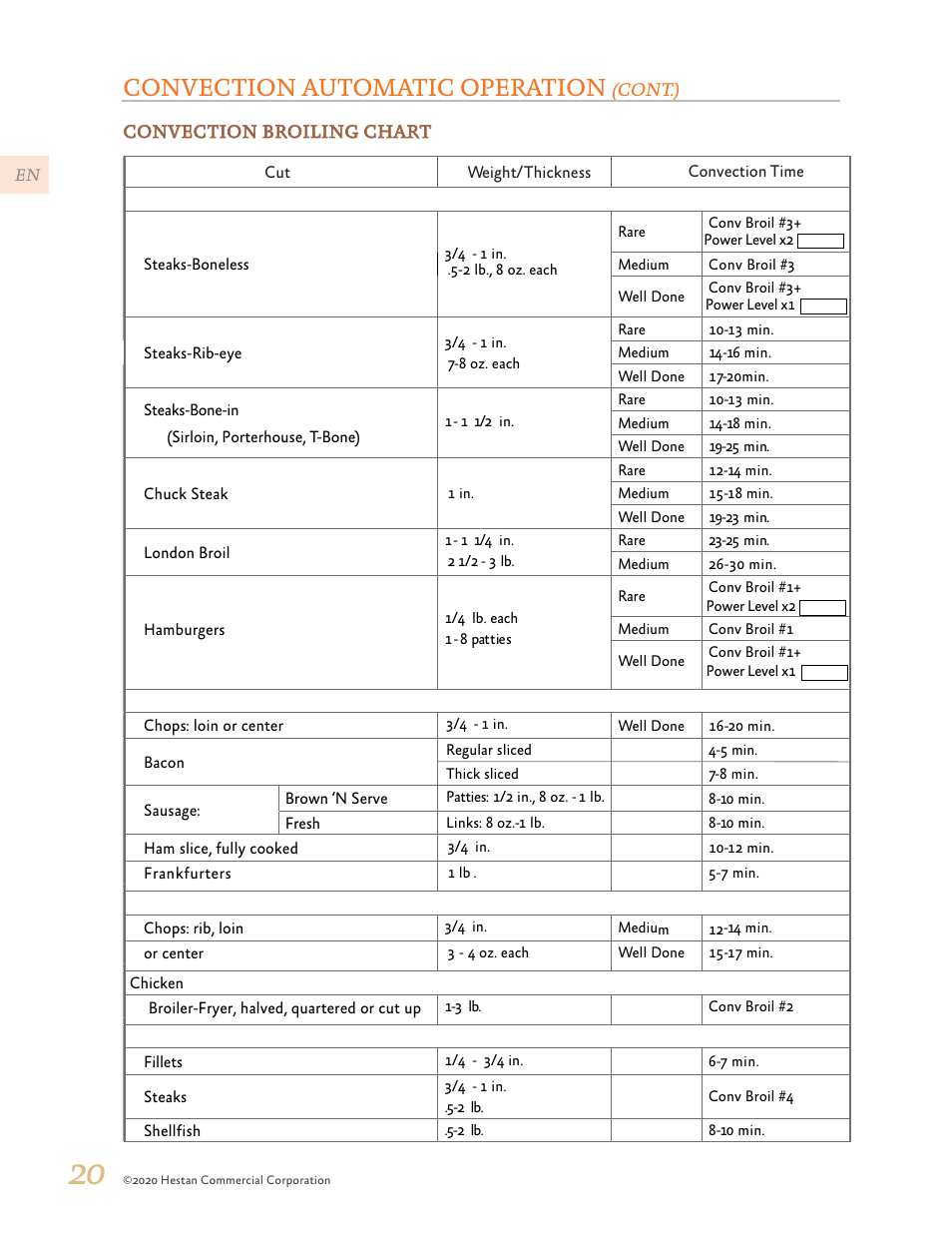 Convection automatic operation | Hestan 24 Inch Countertop Convection Microwave Oven Use and Care Manual User Manual | Page 22 / 84