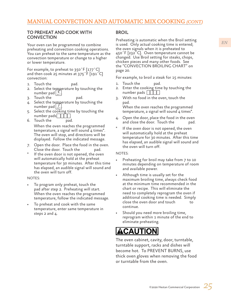 Manual convection and automatic mix cooking | Hestan 24 Inch Countertop Convection Microwave Oven Use and Care Manual User Manual | Page 27 / 84