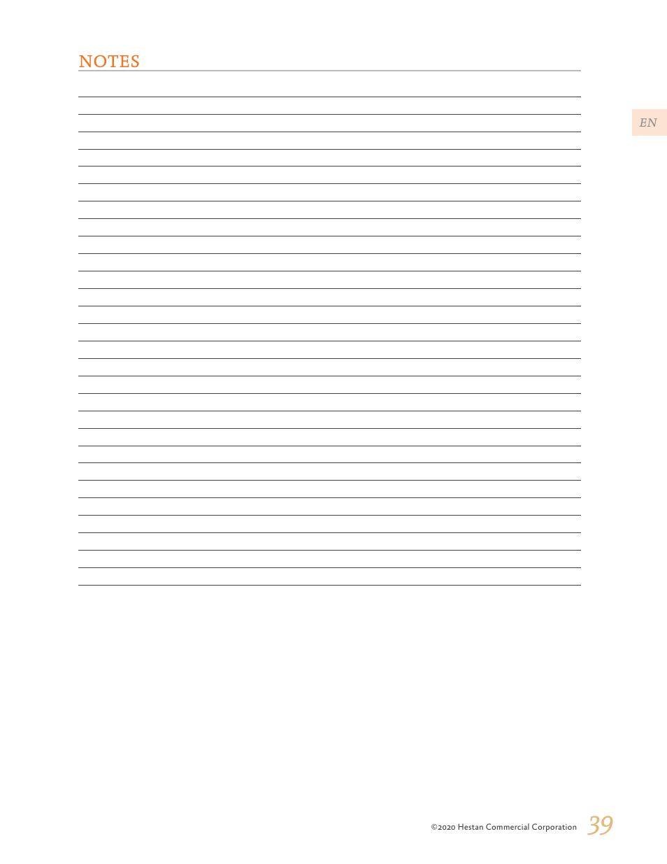 Notes, 39 notes | Hestan 24 Inch Countertop Convection Microwave Oven Use and Care Manual User Manual | Page 41 / 84