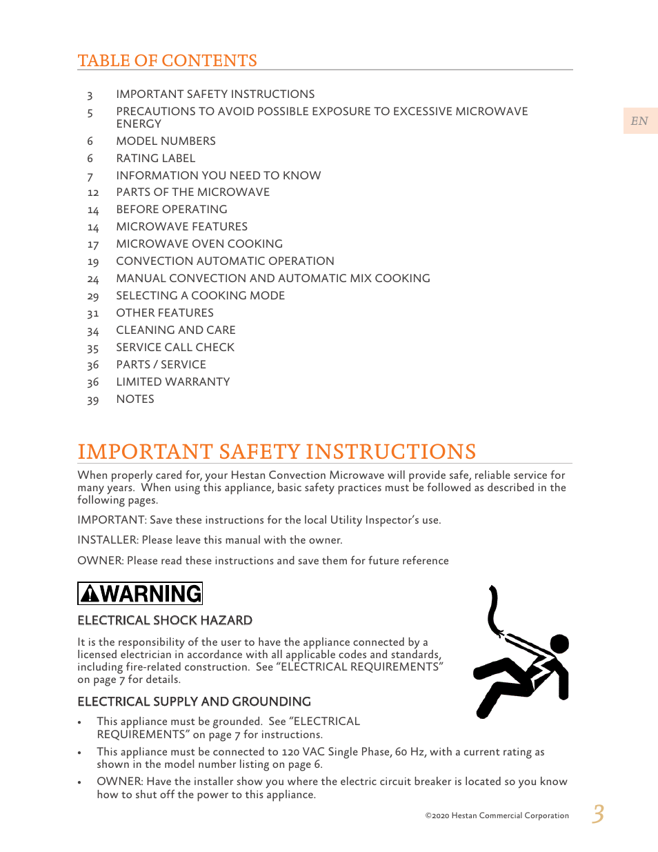 Hestan 24 Inch Countertop Convection Microwave Oven Use and Care Manual User Manual | Page 5 / 84