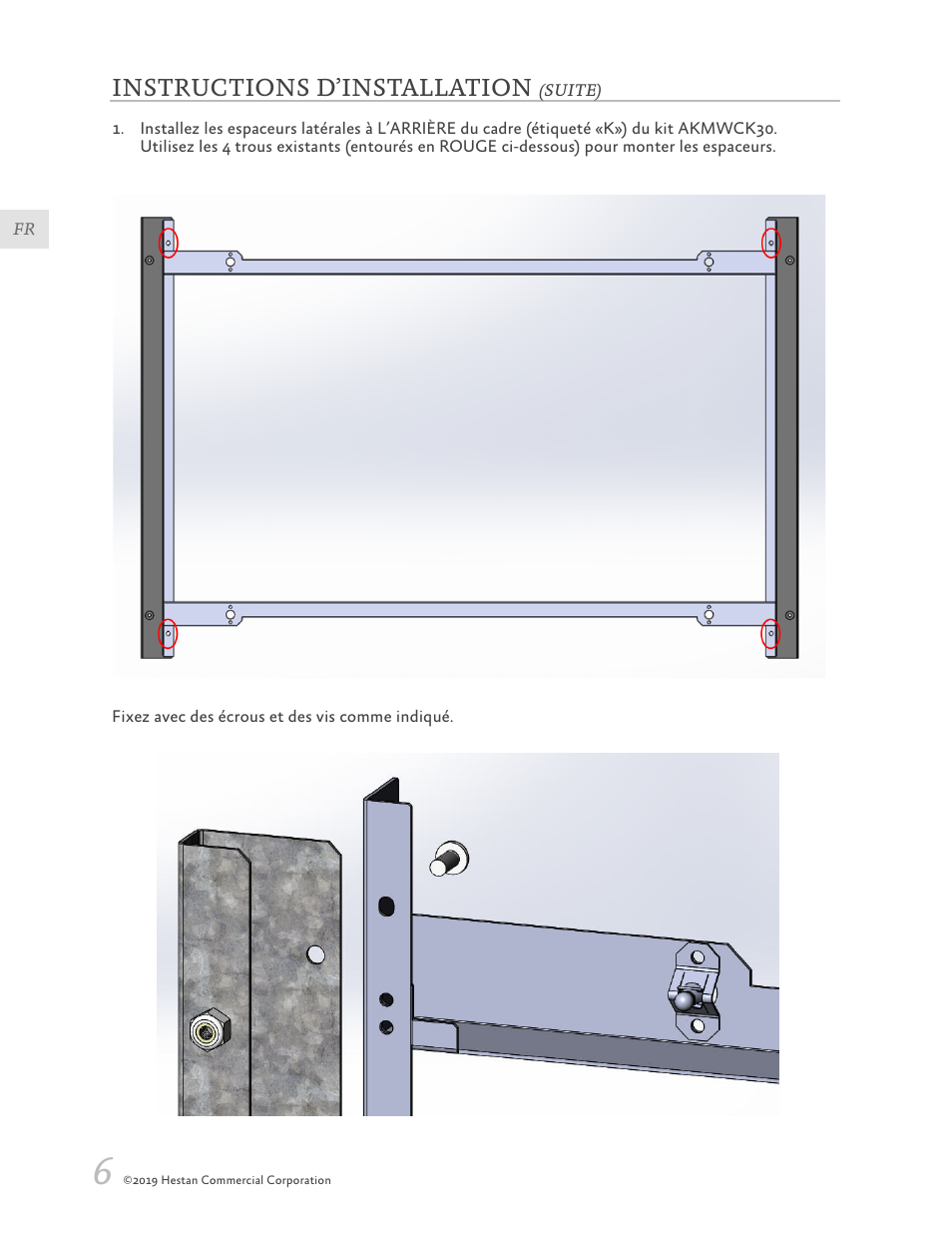 Instructions d’installation | Hestan 24 Inch Countertop Convection Microwave Oven Trim Installation User Manual | Page 6 / 8