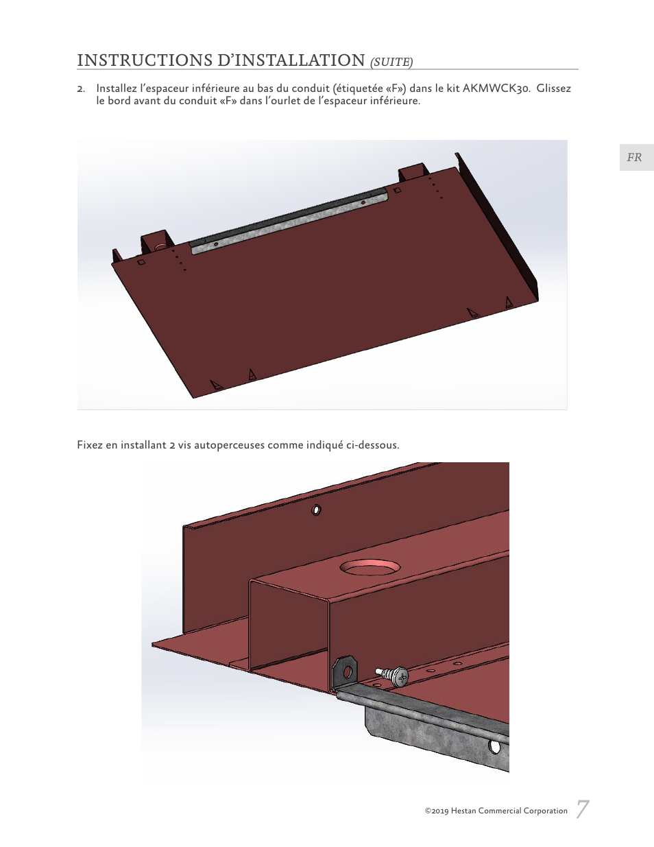 Instructions d’installation | Hestan 24 Inch Countertop Convection Microwave Oven Trim Installation User Manual | Page 7 / 8