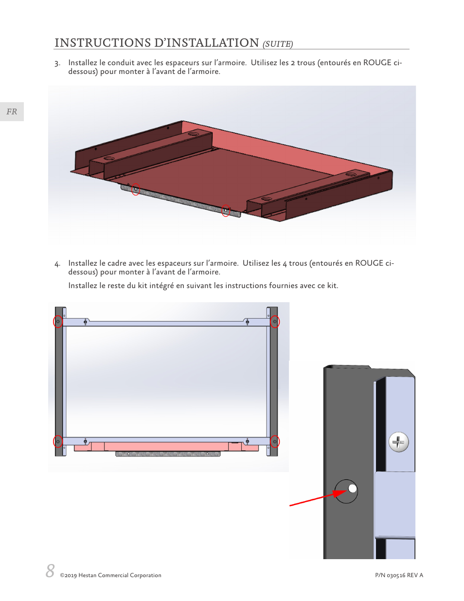 Instructions d’installation | Hestan 24 Inch Countertop Convection Microwave Oven Trim Installation User Manual | Page 8 / 8