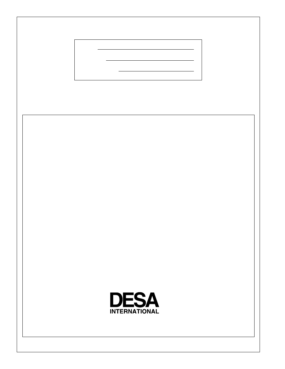 Warranty information | Desa VP1600C User Manual | Page 40 / 40