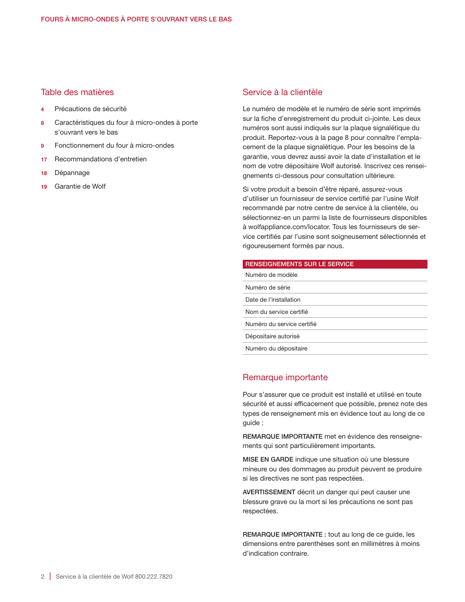 Wolf E Series 30 Inch Built-in Microwave Oven Drop Down Door Use and Care Guide User Manual | Page 38 / 56