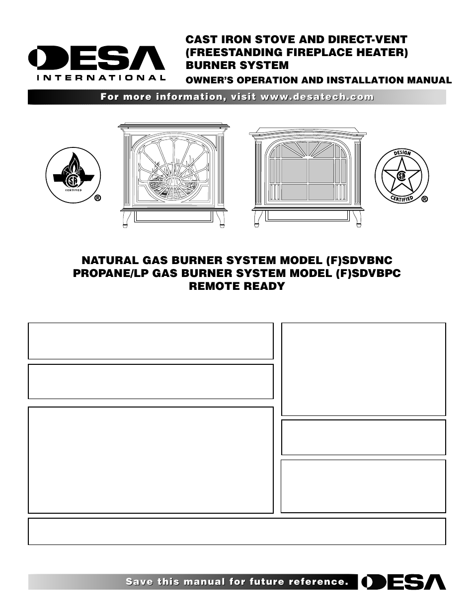 Desa (F)SDVBNC User Manual | 42 pages