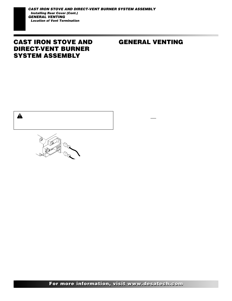 General venting, Continued | Desa (F)SDVBNC User Manual | Page 10 / 42