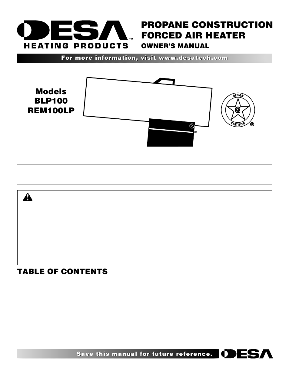 Desa BLP100 User Manual | 16 pages