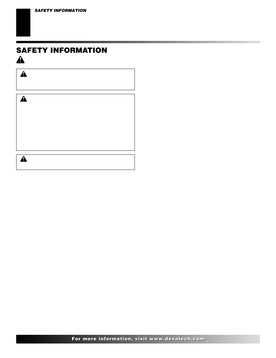 Safety information | Desa BLP100 User Manual | Page 2 / 16