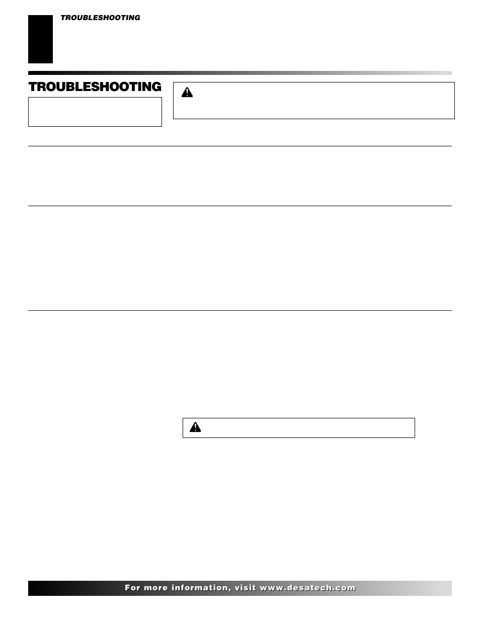 Troubleshooting | Desa BLP100 User Manual | Page 6 / 16