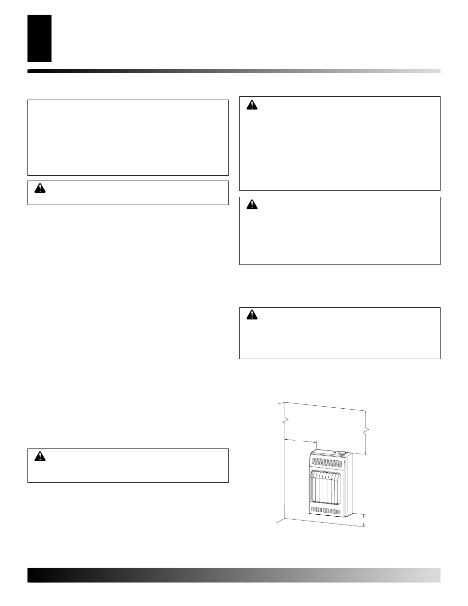 Installation, Check gas type, Installation items | Locating heater | Desa VP5D User Manual | Page 6 / 34