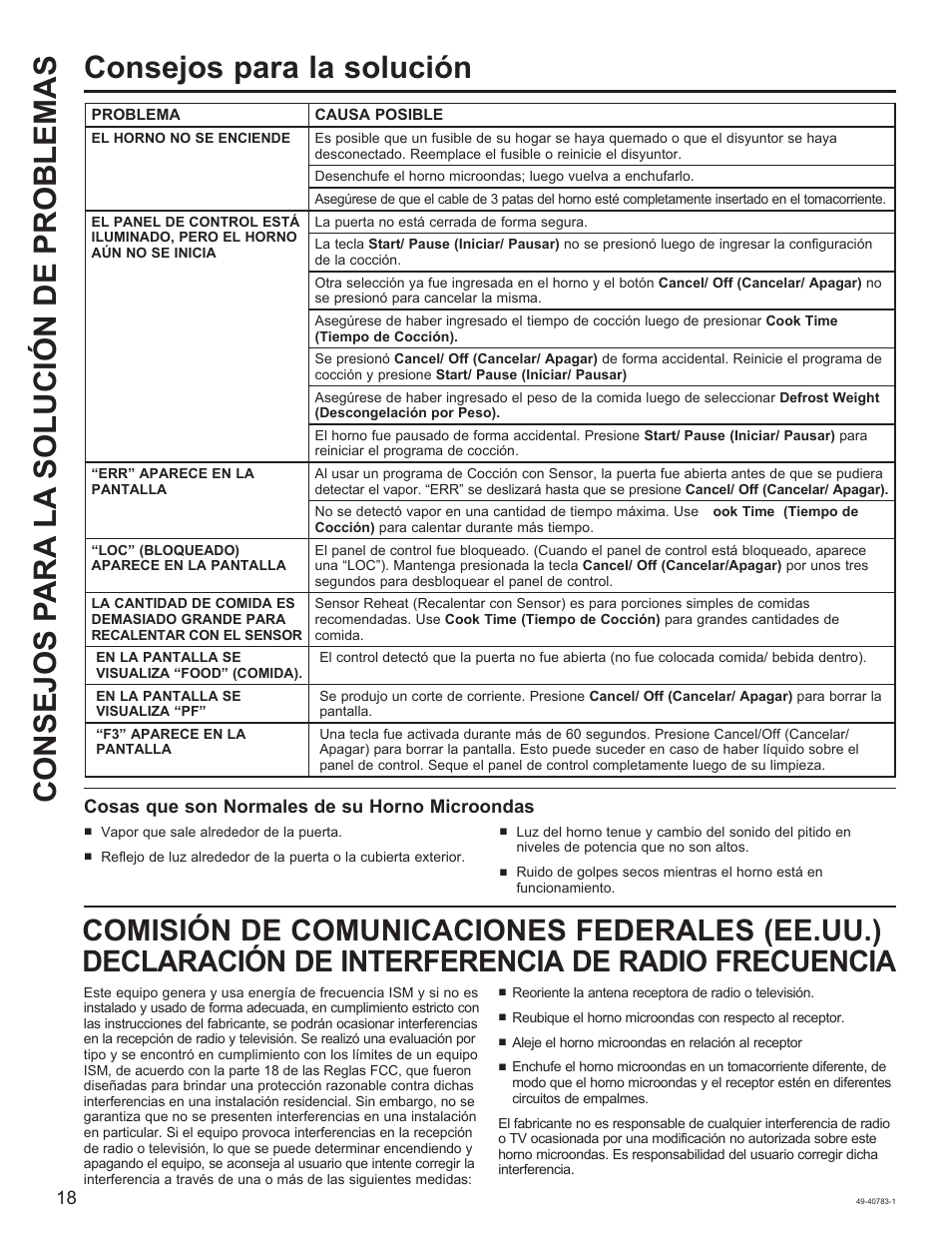 GE 0.9 cu. ft. Countertop Microwave Oven Use and Care Guide User Manual | Page 38 / 40