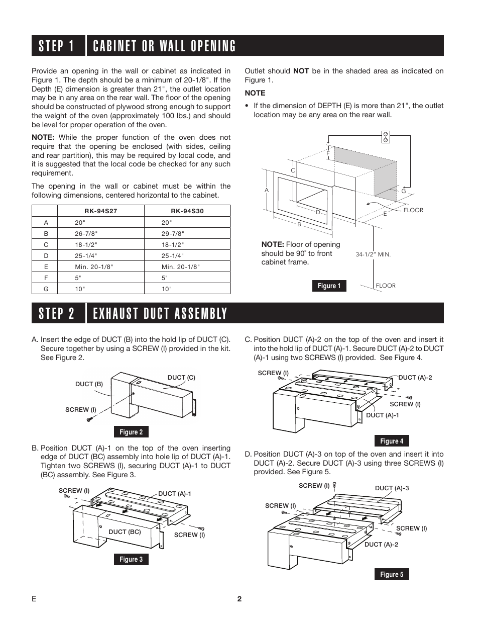 Sharp 1.5 Cu. Ft. Countertop Microwave Oven Installation Guide for Trim Kit User Manual | Page 2 / 8