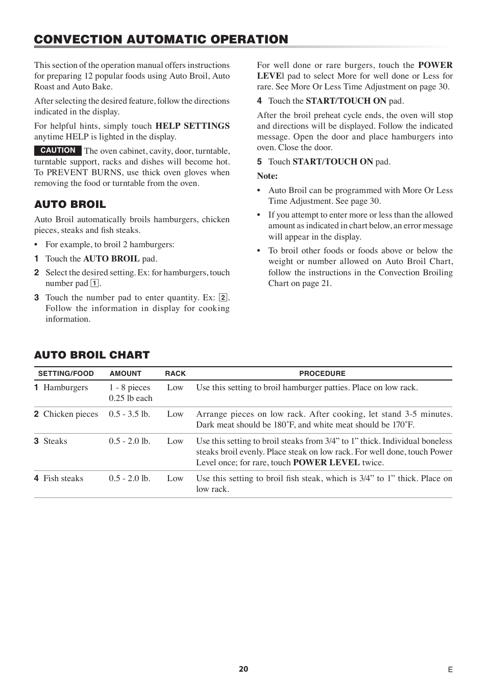 Convection automatic operation | Sharp 1.5 Cu. Ft. Countertop Microwave Oven Operation Manual User Manual | Page 20 / 68