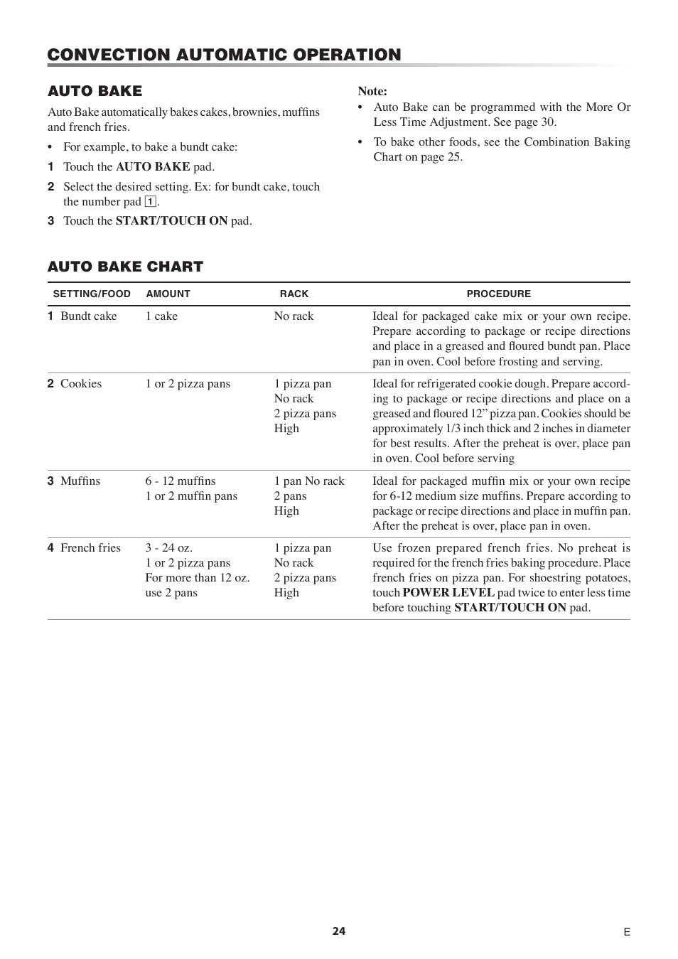 Convection automatic operation | Sharp 1.5 Cu. Ft. Countertop Microwave Oven Operation Manual User Manual | Page 24 / 68