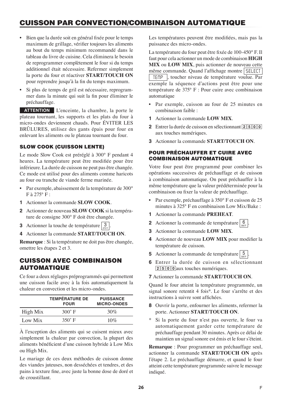 Cuisson par convection/combinaison automatique | Sharp 1.5 Cu. Ft. Countertop Microwave Oven Operation Manual User Manual | Page 60 / 68