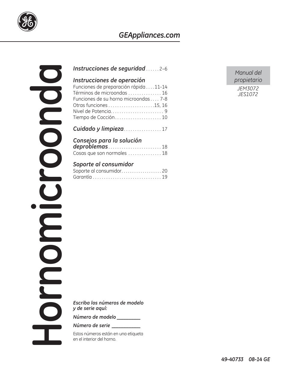 Hornomicroonda | GE 0.7 cu. ft. Countertop Microwave Oven Owners Manual User Manual | Page 21 / 40