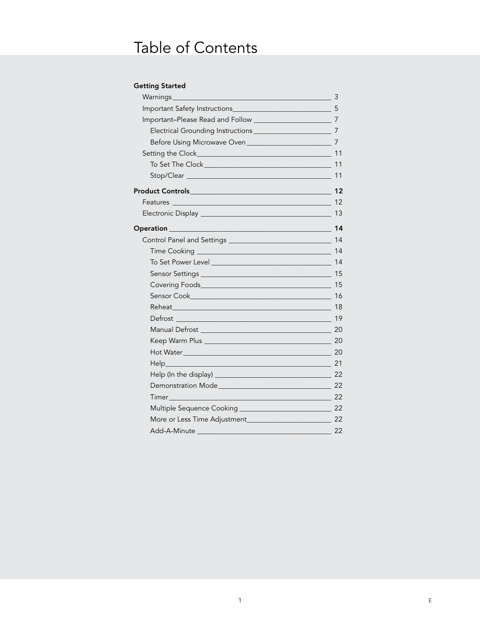 Viking 24 Inch Countertop Microwave Oven Use and Care User Manual | Page 3 / 88