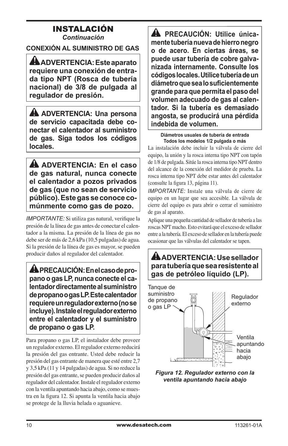 Instalación | Desa VTN25R  ES User Manual | Page 34 / 48