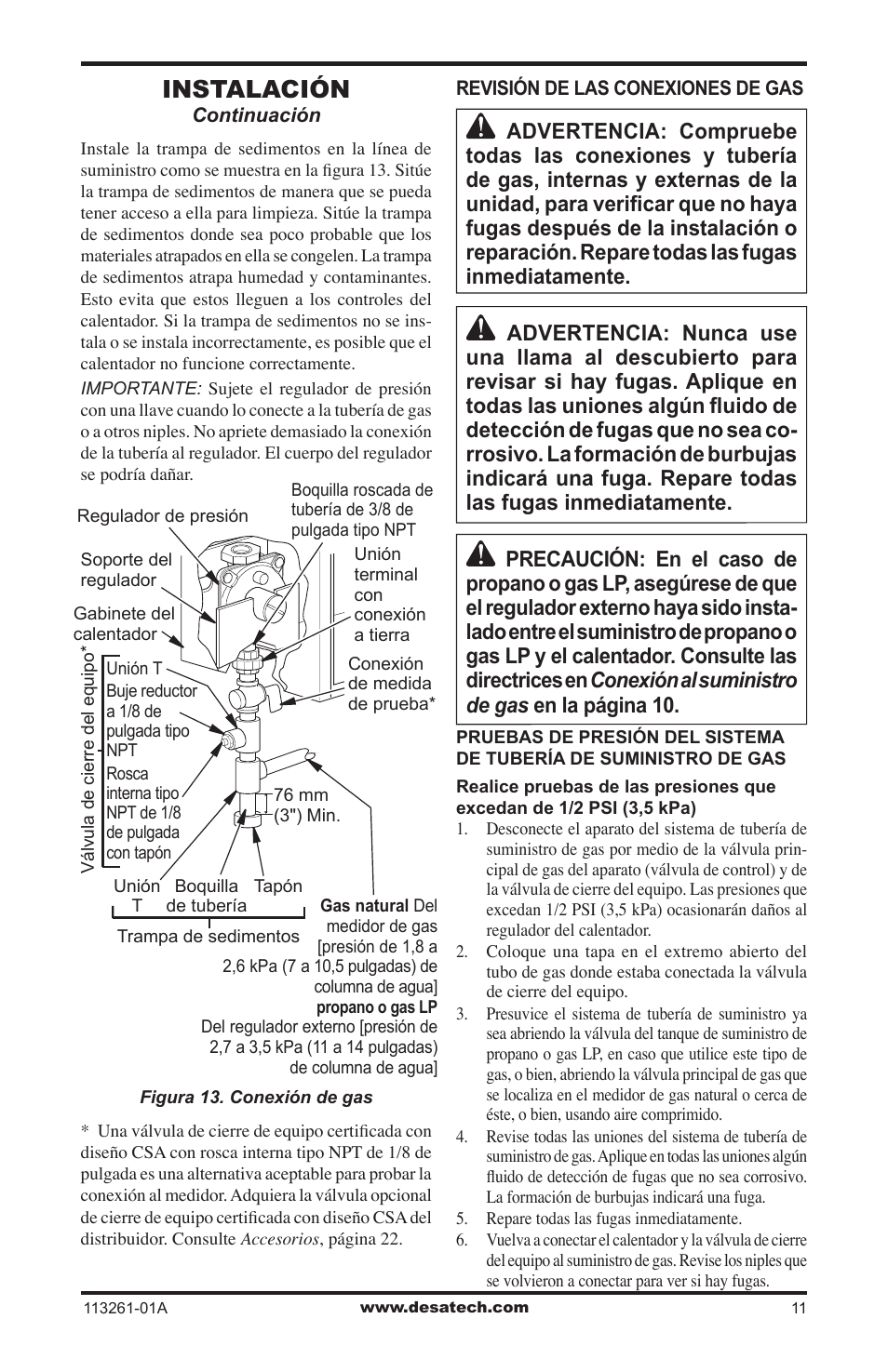 Instalación | Desa VTN25R  ES User Manual | Page 35 / 48