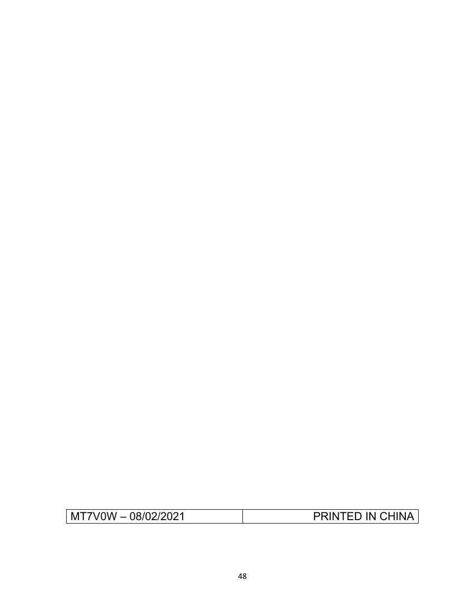 Avanti 18 Inch Countertop Microwave Oven Instruction Guide User Manual | Page 48 / 48